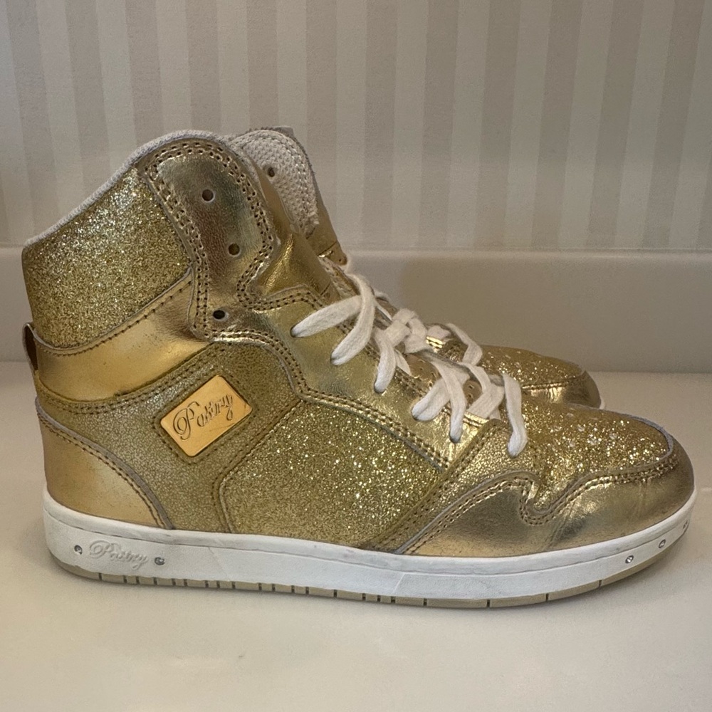 Pastry Glam Pie Gold Glitter High-Top Sneaker And Dance Shoe - Picture 10 of 16